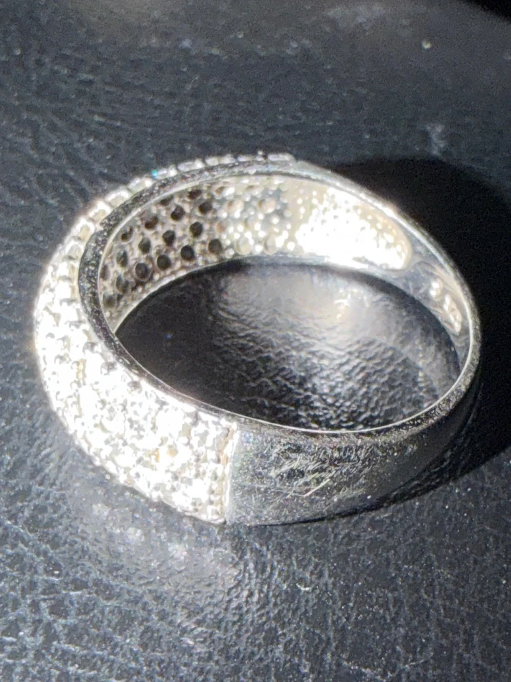 Sterling Silver Moissante Dome Ring - Size 8